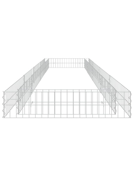 Габион повдигната леха, поцинкована стомана, 400x100x20 cм