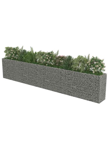 Габион повдигната леха, поцинкована стомана, 540x50x100 cм