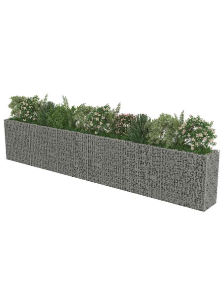 Габион повдигната леха, поцинкована стомана, 540x50x100 cм