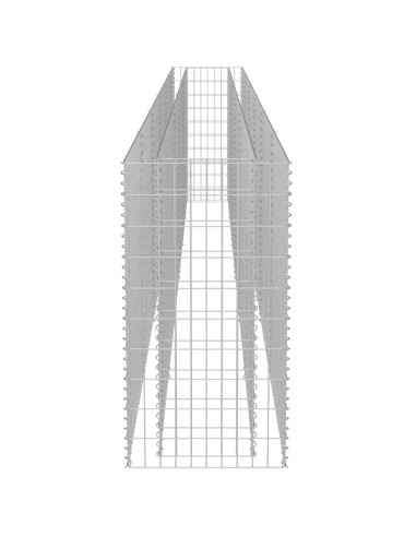 Габион повдигната леха, поцинкована стомана, 540x50x100 cм