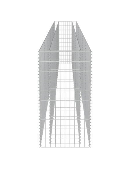 Габион повдигната леха, поцинкована стомана, 540x50x100 cм