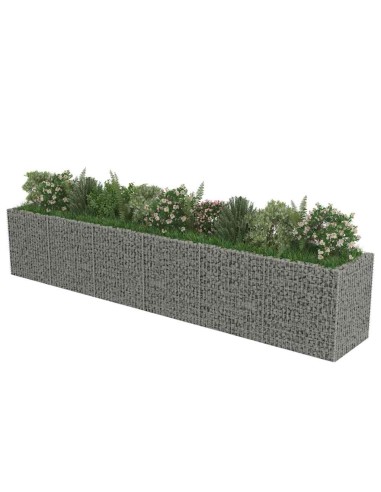 Габион повдигната леха, поцинкована стомана, 540x90x100 cм