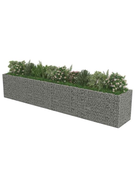 Габион повдигната леха, поцинкована стомана, 540x90x100 cм