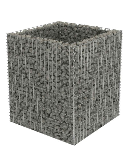 Габион повдигната леха, поцинкована стомана, 90x90x100 cм