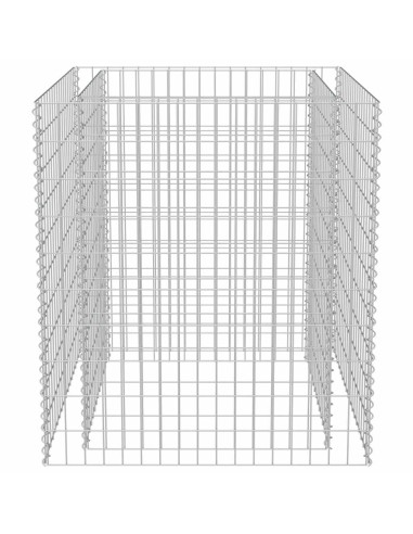 Габион повдигната леха, поцинкована стомана, 90x90x100 cм