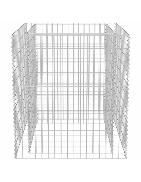 Габион повдигната леха, поцинкована стомана, 90x90x100 cм