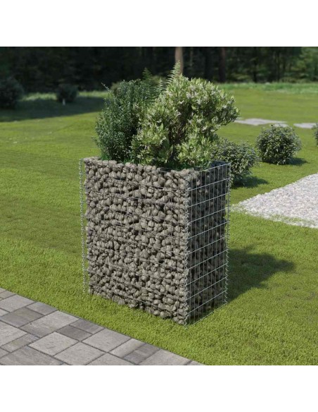 Габион повдигната леха, поцинкована стомана, 90x50x100 cм