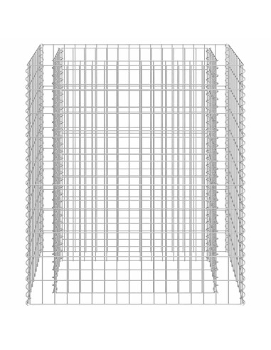 Габион повдигната леха, поцинкована стомана, 90x50x100 cм