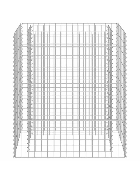 Габион повдигната леха, поцинкована стомана, 90x50x100 cм