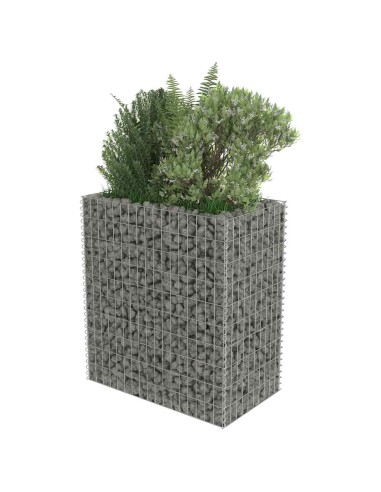 Габион повдигната леха, поцинкована стомана, 90x50x100 cм
