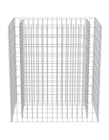 Габион повдигната леха, поцинкована стомана, 90x50x100 cм