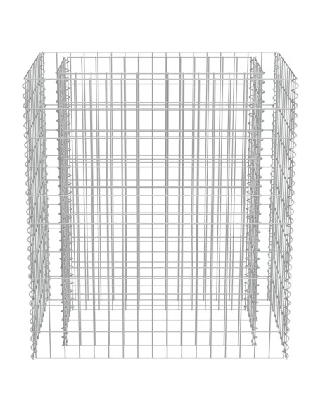 Габион повдигната леха, поцинкована стомана, 90x50x100 cм