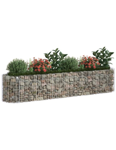 Габион повдигната леха, поцинковано желязо, 260x50x50 cм
