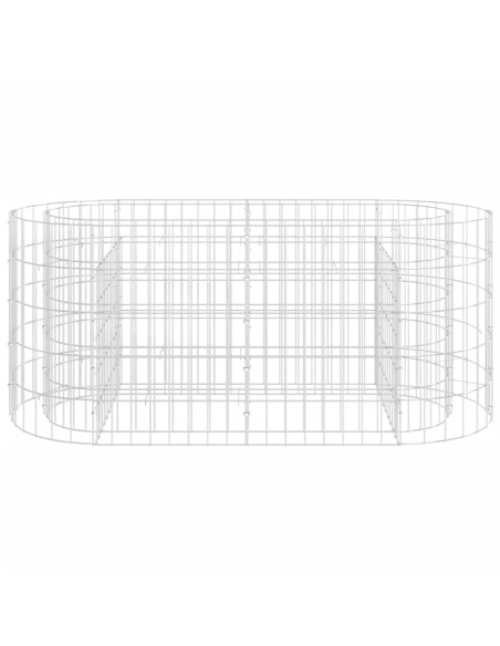 Габион повдигната леха, поцинковано желязо, 120x50x50 cм