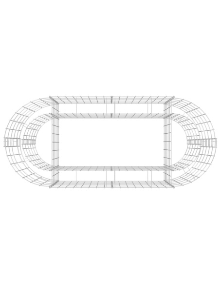 Габион повдигната леха, поцинковано желязо, 120x50x50 cм