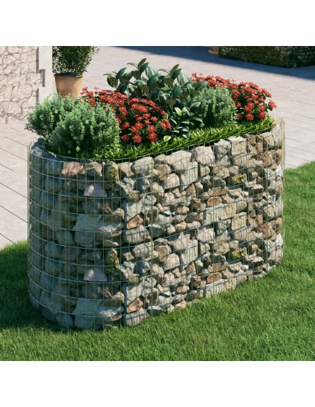 Габион повдигната леха, поцинковано желязо, 200x100x100 cм