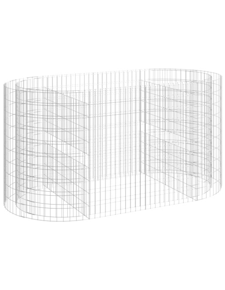 Габион повдигната леха, поцинковано желязо, 200x100x100 cм