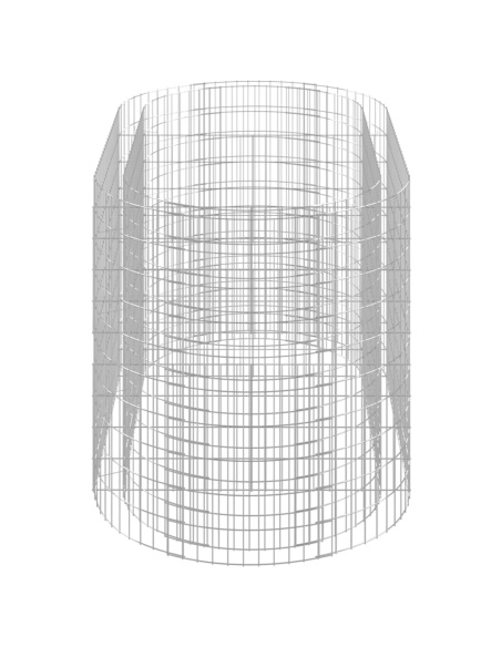 Габион повдигната леха, поцинковано желязо, 200x100x100 cм