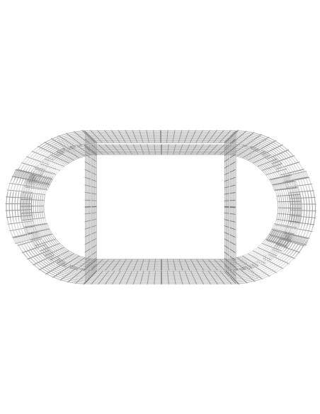 Габион повдигната леха, поцинковано желязо, 200x100x100 cм