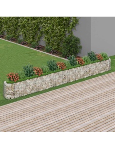 Габион повдигната леха, поцинковано желязо, 540x50x50 cм