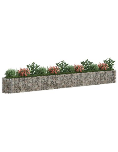 Габион повдигната леха, поцинковано желязо, 470x50x50 cм