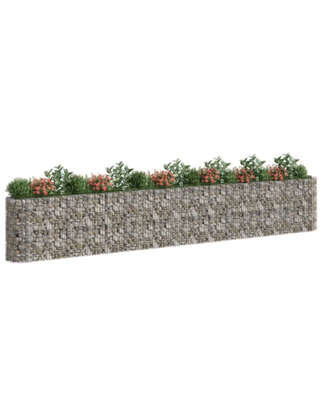Габион повдигната леха, поцинковано желязо, 610x50x100 cм