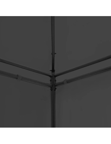 Градинска шатра със завеси, 600x298x270 см, антрацит