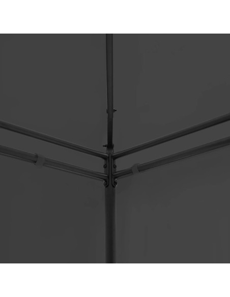 Градинска шатра със завеси, 600x298x270 см, антрацит