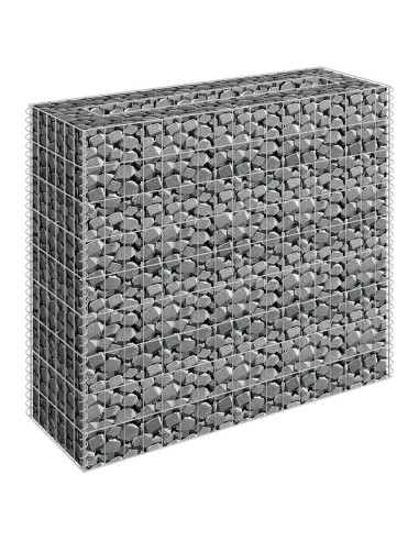 Габион повдигната леха, поцинкована стомана, 90x30x90 cм