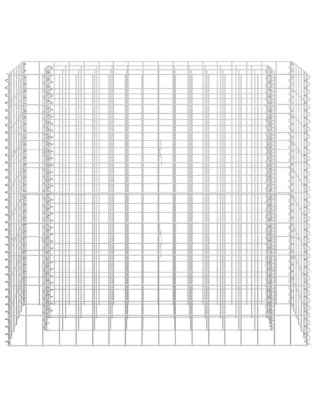 Габион повдигната леха, поцинкована стомана, 90x30x90 cм