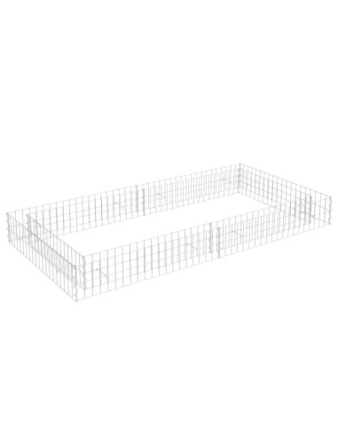 Габион повдигната леха, поцинкована стомана, 200x100x20 cм