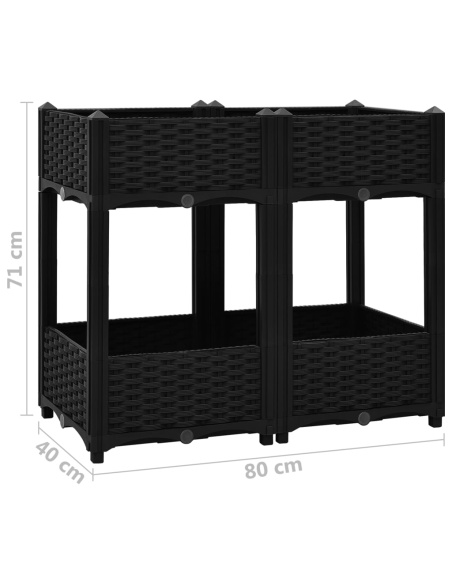 Повдигната леха, 80x40x71 см, полипропилен