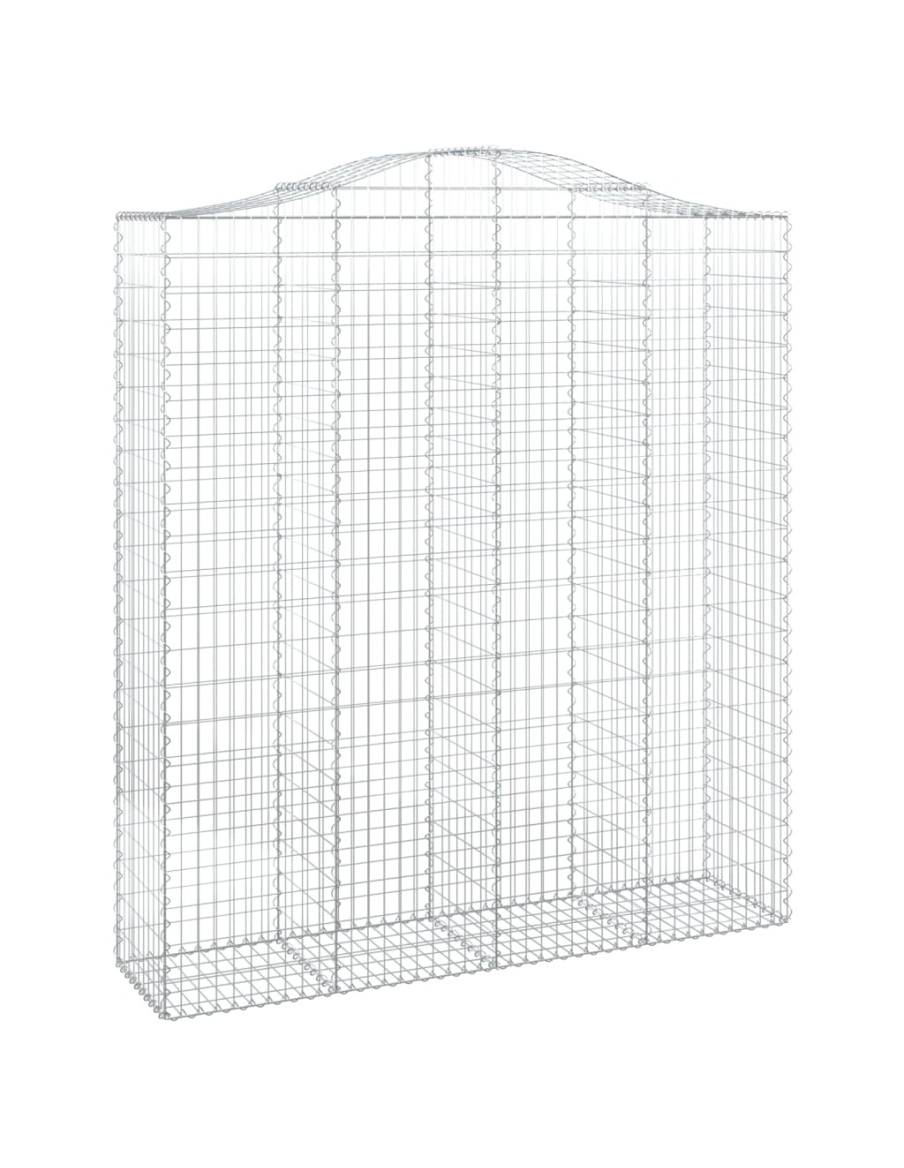 Дъговидна габионна кошница 200x50x220/240 см поцинковано желязо