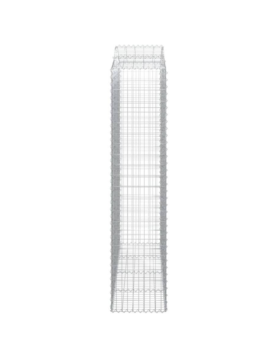 Дъговидна габионна кошница 200x50x220/240 см поцинковано желязо