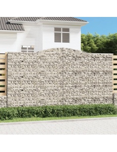 Дъговидна габионна кошница 400x30x220/240 см поцинковано желязо