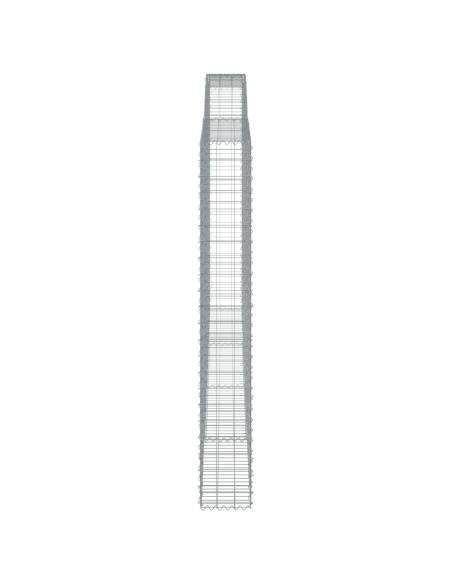 Дъговидна габионна кошница 400x30x220/240 см поцинковано желязо