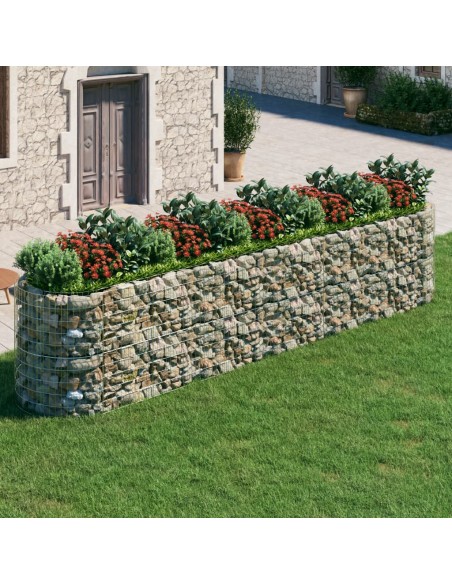 Габион повдигната леха, поцинковано желязо, 500x100x100 cм