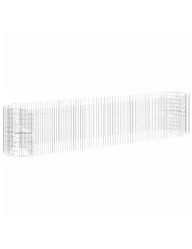 Габион повдигната леха, поцинковано желязо, 500x100x100 cм