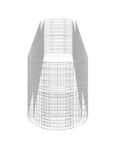 Габион повдигната леха, поцинковано желязо, 500x100x100 cм