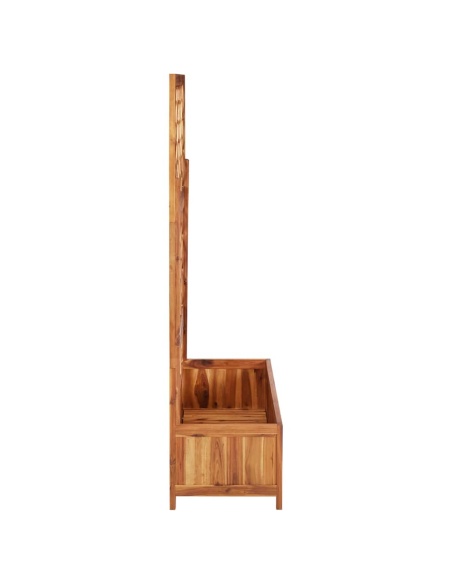 Повдигната леха с решетка, 85x38x150 см, акация масив