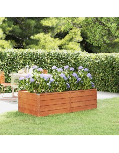 Градинска повдигната леха ръждив 160x80x45 см кортенова стомана