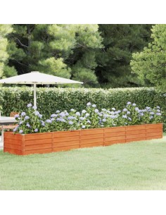 Градинска повдигната леха ръждив 480x80x45 см кортенова стомана