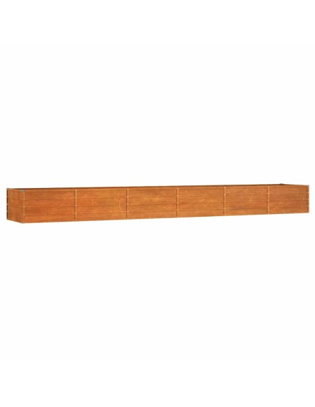 Градинска повдигната леха ръждив 480x80x45 см кортенова стомана