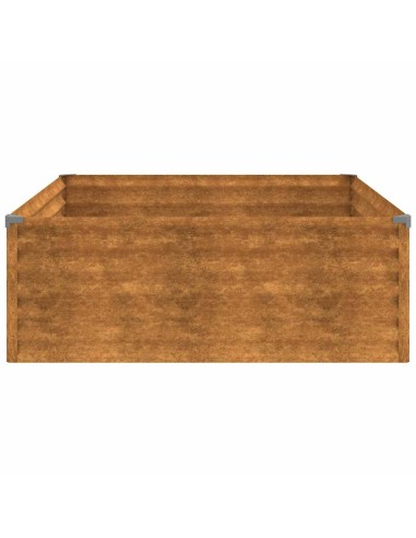 Градинска повдигната леха 100x100x36 см кортенова стомана