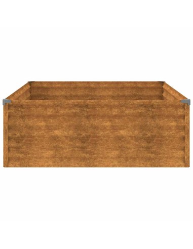 Градинска повдигната леха 100x100x36 см кортенова стомана