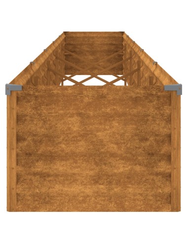 Градинска повдигната леха 482x50x36 см кортенова стомана