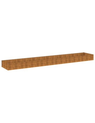 Градинска повдигната леха 579x100x36 см кортенова стомана