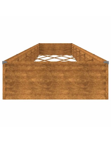 Градинска повдигната леха 579x100x36 см кортенова стомана
