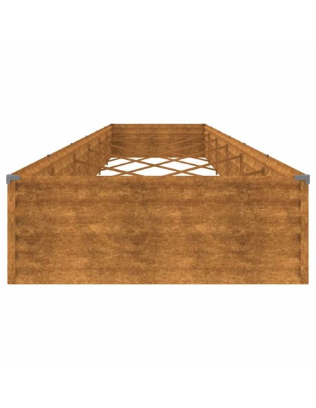 Градинска повдигната леха 579x100x36 см кортенова стомана