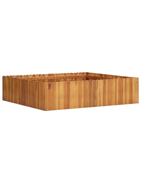 Градинска повдигната леха, 100x100x25 см, акациево дърво масив